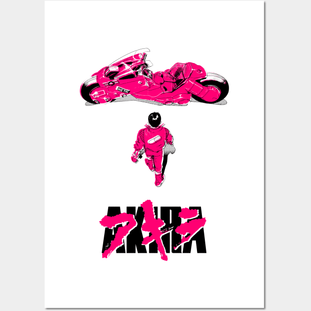 Akira Halftone Wall Art by SkipBroTees